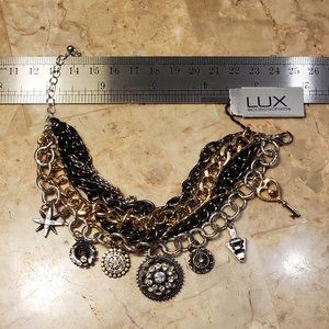 Beautiful LUX multilayer charm bracelet
